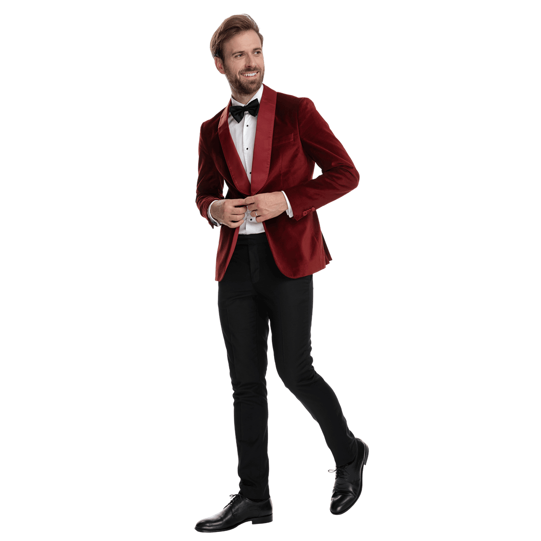 Ruby Velvet Shawl Collar Tuxedo